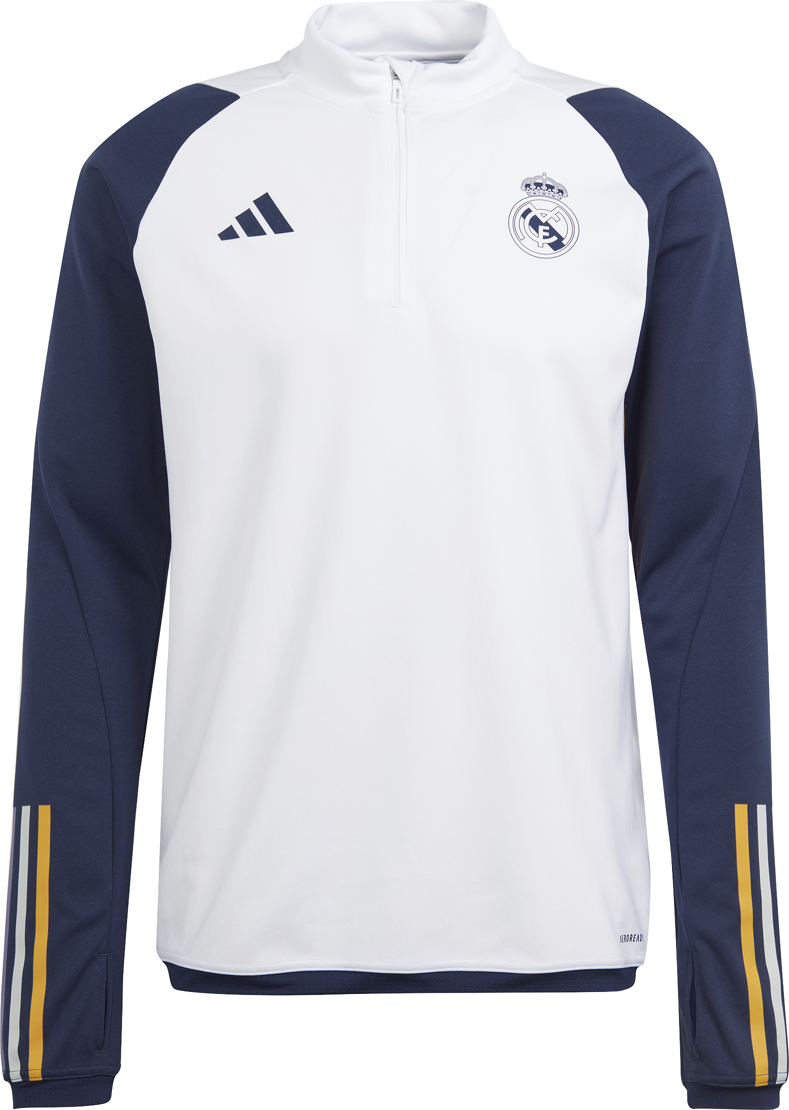 adidas Real Madrid HalfZip Sweatshirt Weiß