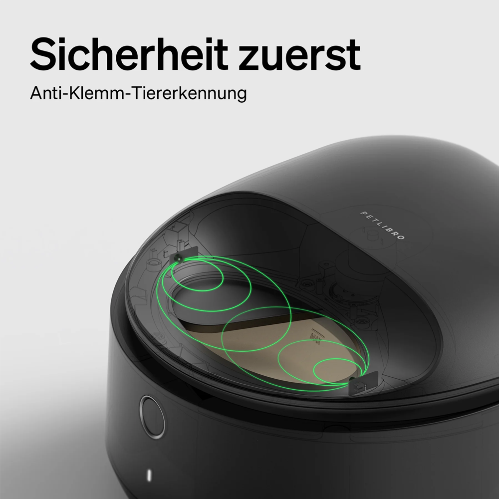 (3-fach) Polar Automatischer Haustier Futter Spender für Nassfutter inkl. / App Steuerung iOS/Android (PLAF109) - Schwarz