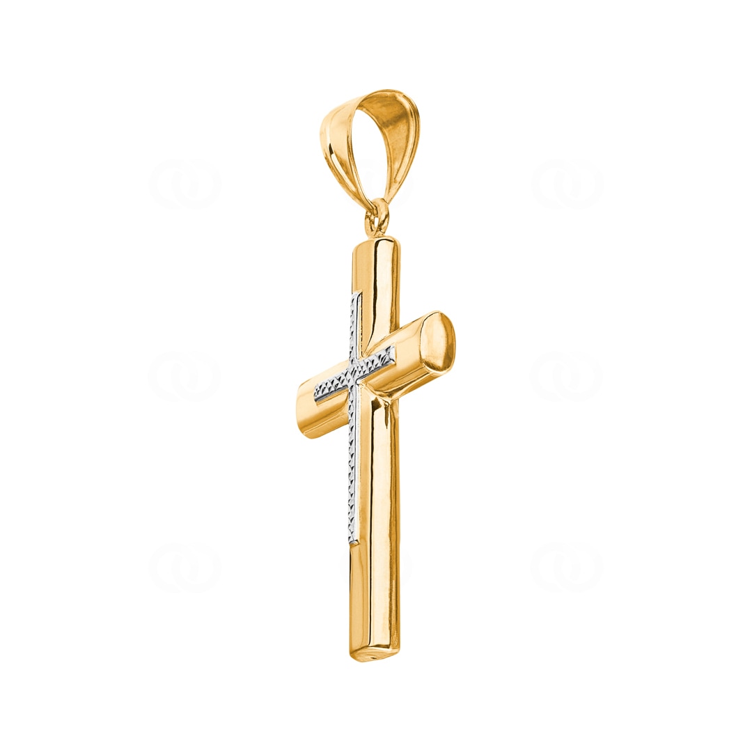 Anhänger 750/18 K Gelbgold Kreuz 50 x 30mm