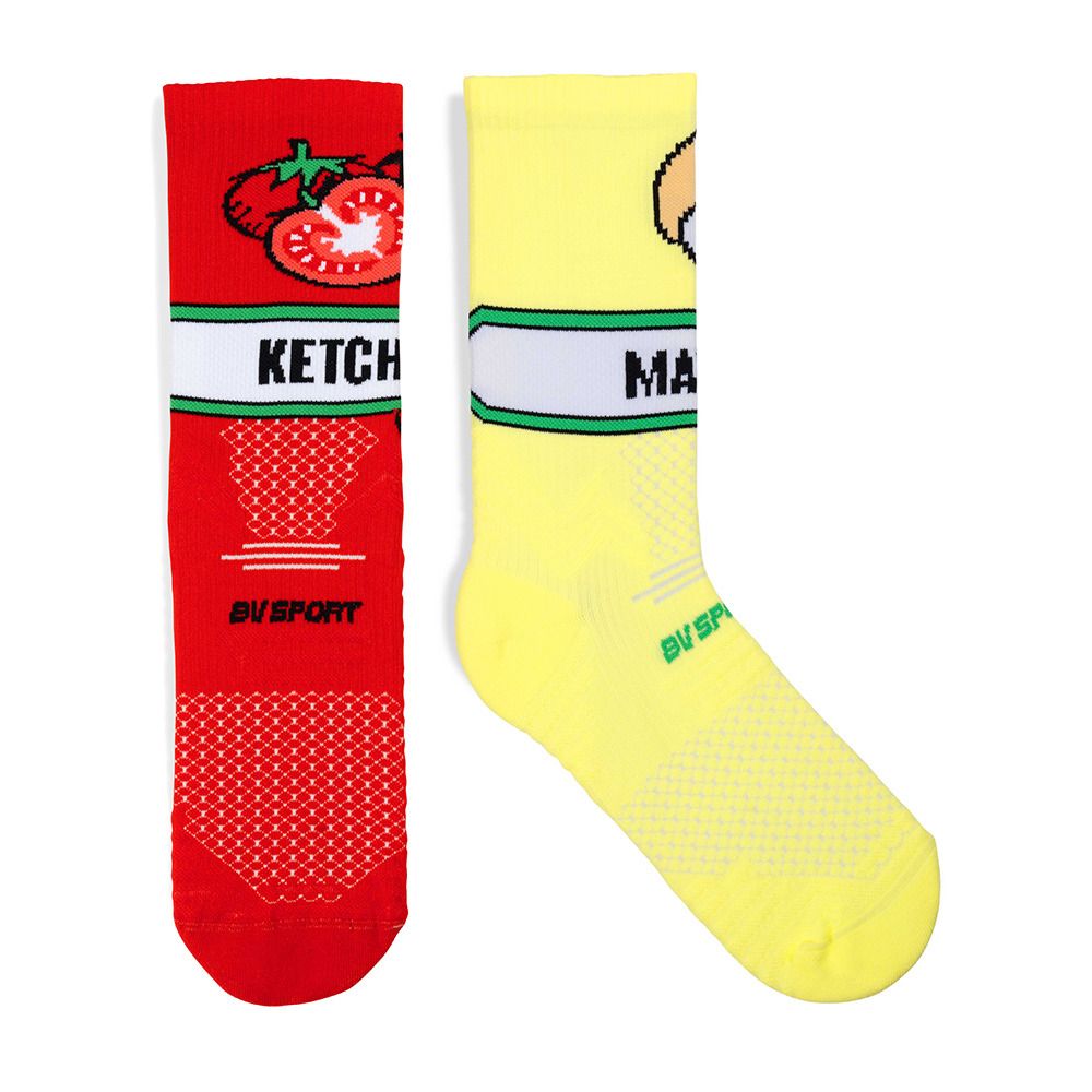 BV Sport TRAIL ULTRA NUTRISOCKS COLLECTOR - Chaussettes ketchup-mayo