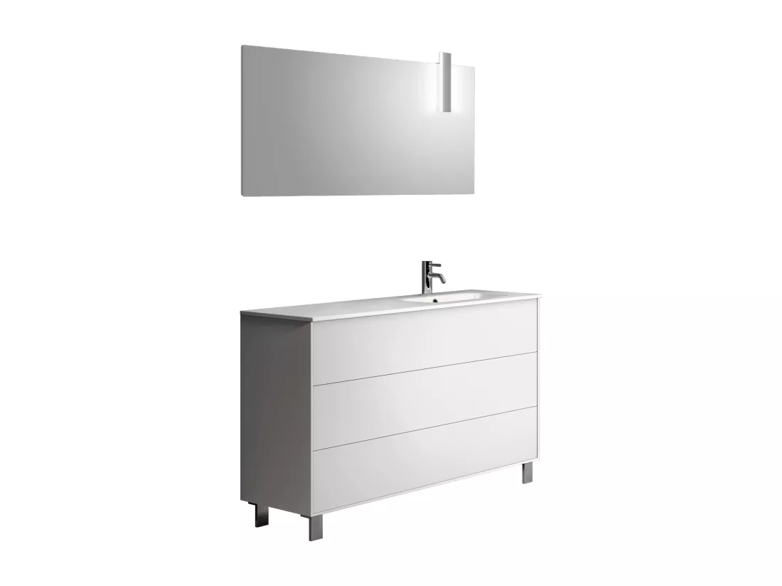 Ensemble de salle de bain vasque DX 4 pièces IGEA blanc mat