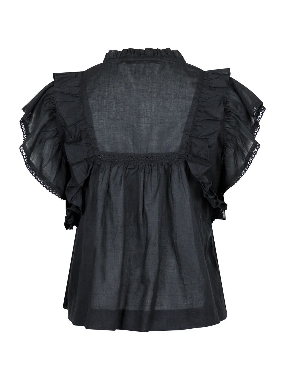 Bahne Studio  Mable Voile top - sort