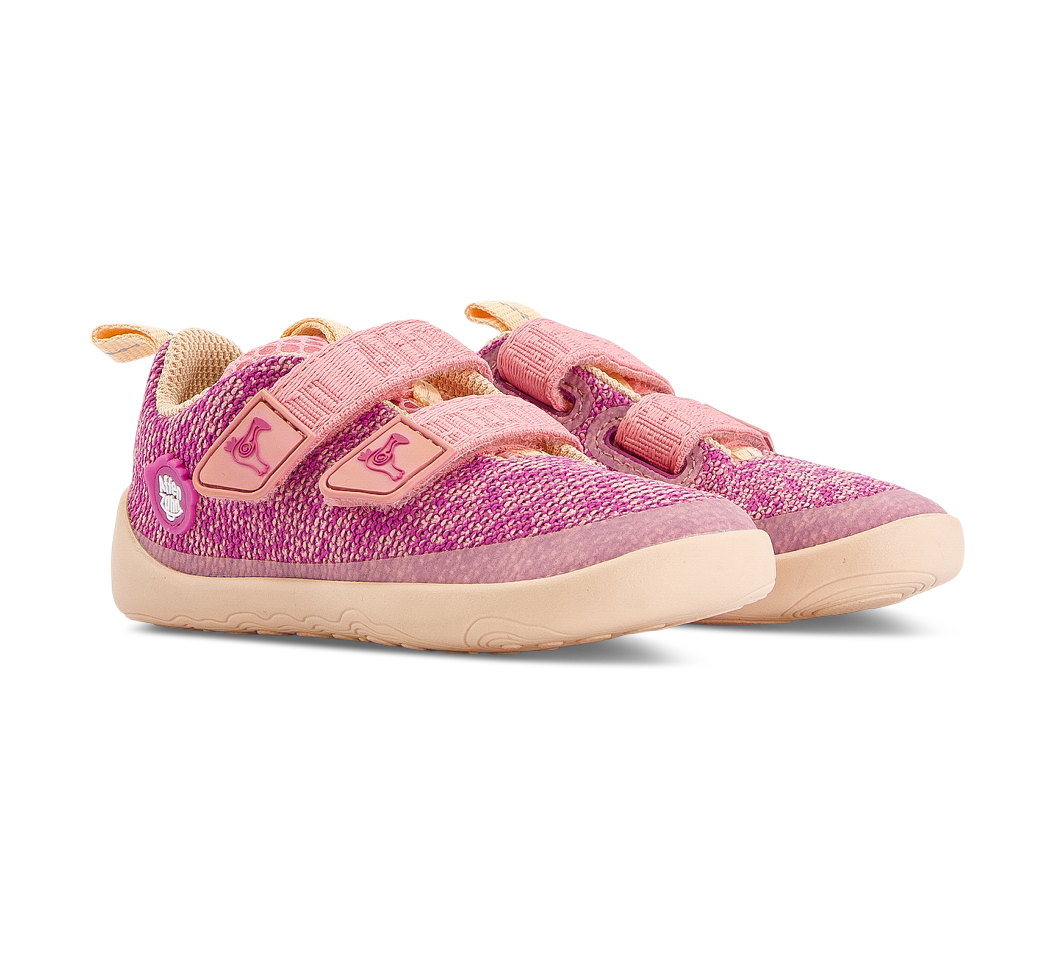 Affenzahn Barfussschuh Knit Happy - Klettschuhe pink