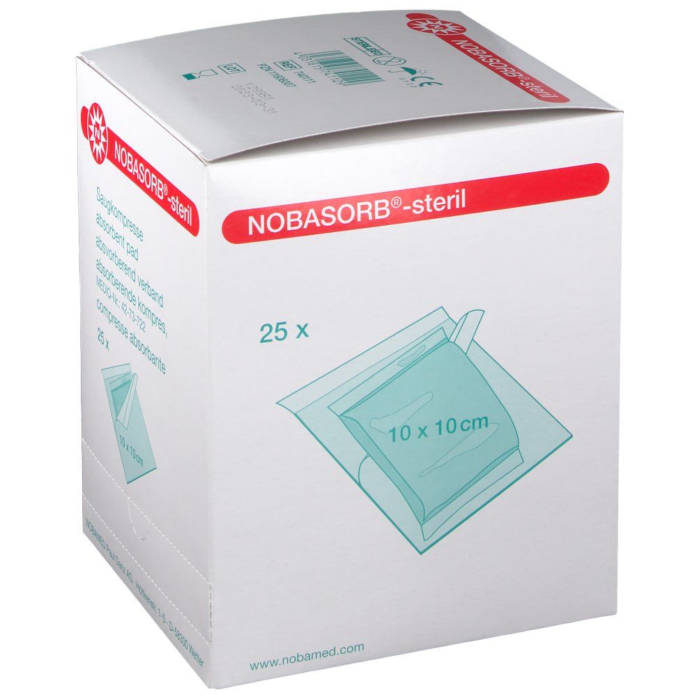 NOBASORB® Saugkompressen 10 x 10 cm steril