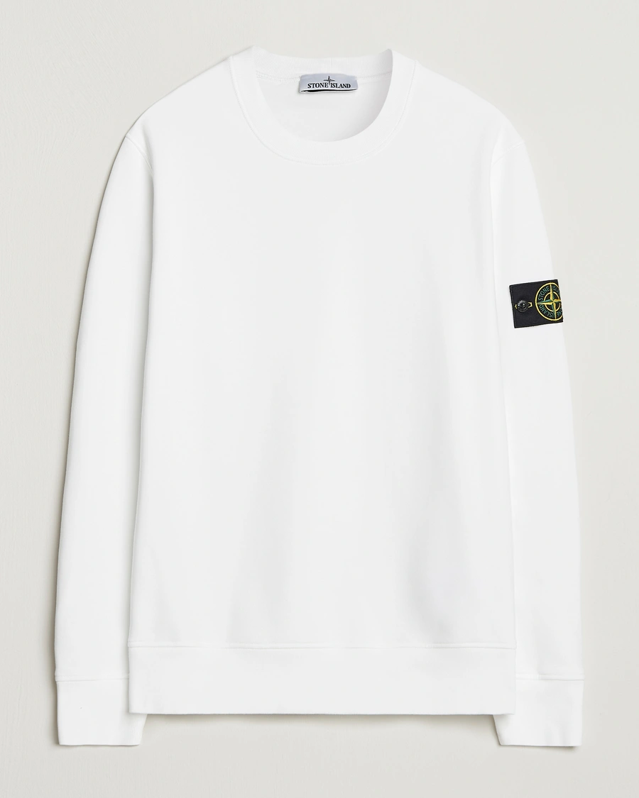 Stone Island Garment Dyed Fleece Sweatshirt White