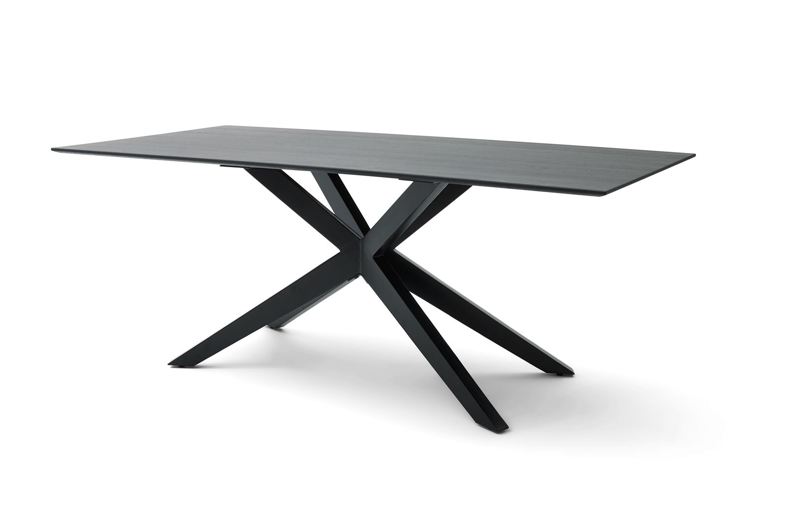 Musterring Esstisch TIAMA 200 x 100 cm Eiche massiv schwarz lackiert transparent
