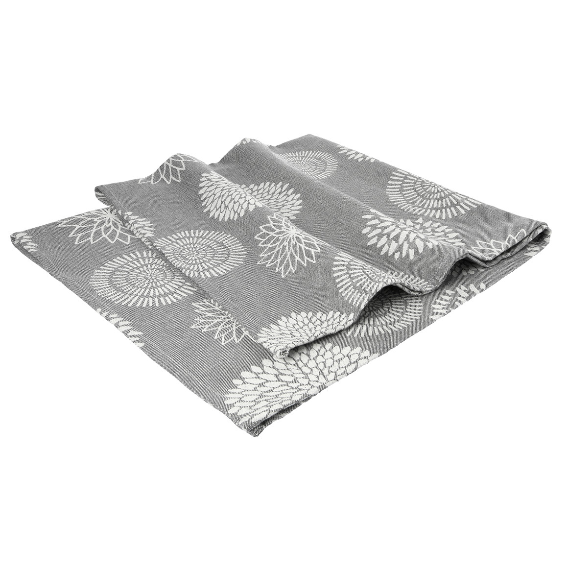 My Home Tischdecke mit Blumen-Muster grau