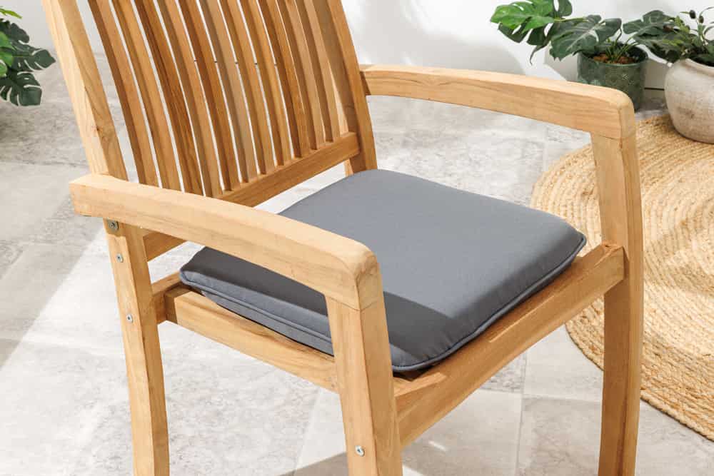 Outdoor Auflage COMFORT LINE 40x40cm anthrazit Sitzkissen für Gartenstuhl