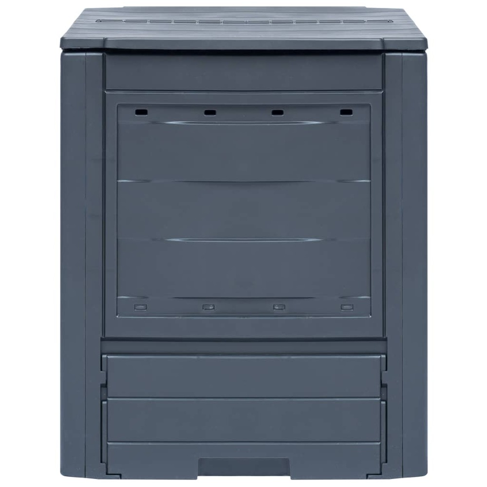 Bac à compost de jardin gris 60x60x73 cm 260 l