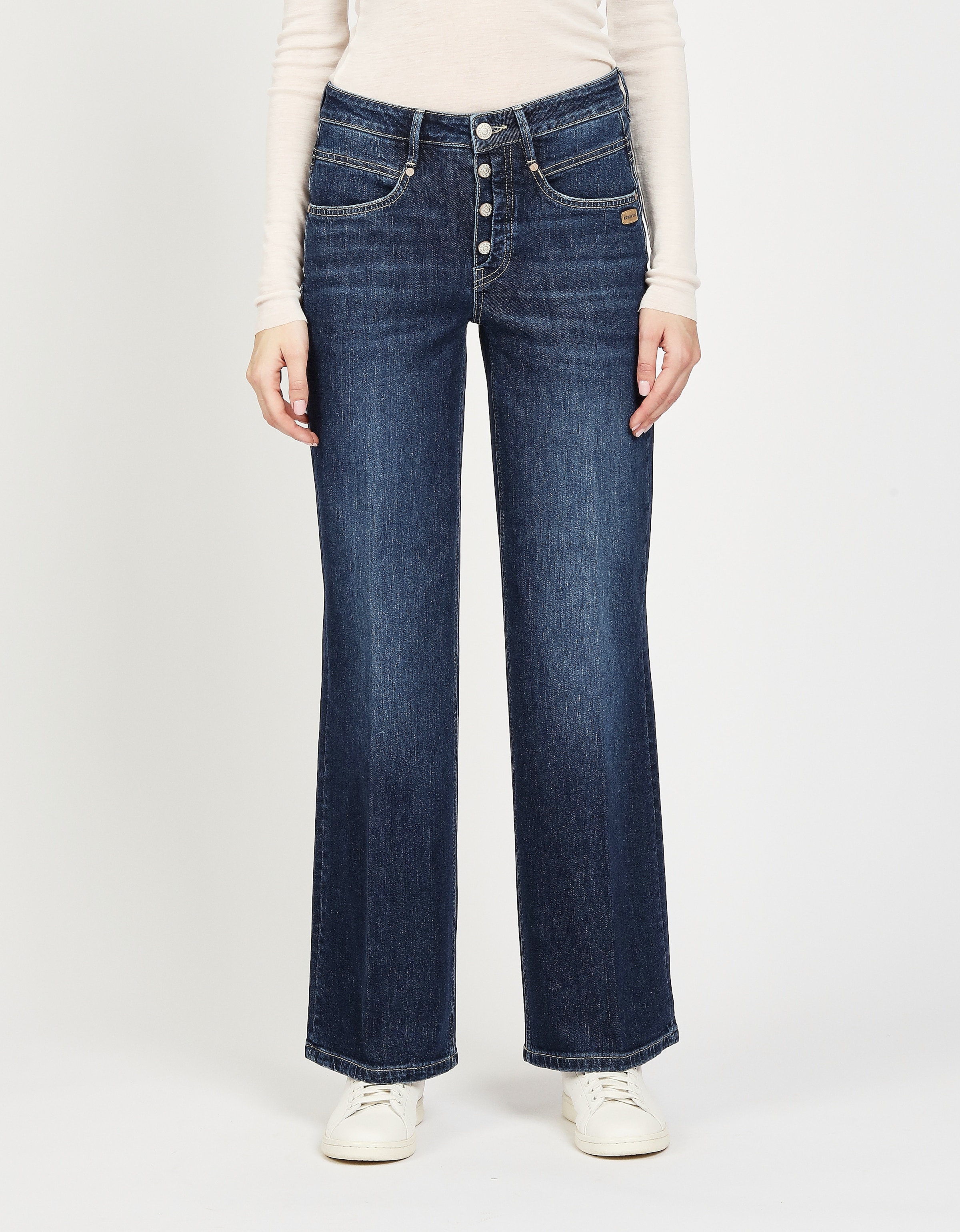 GANG Weite Jeans »94MEDINA WIDE« mit Knopfverschluss - angelehnt an die Amelie Wide