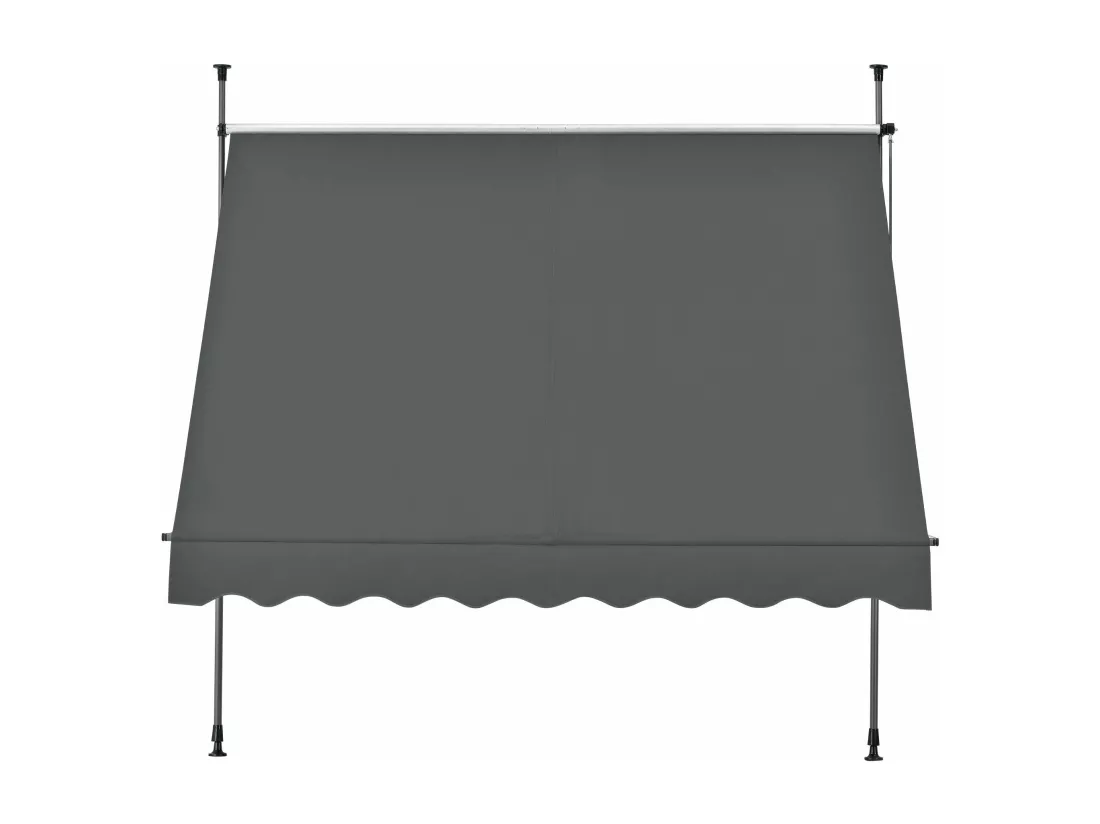 Brise-soleil pare-soleil métal et métal grise 150 x 120 x 300 cm 03_0001116