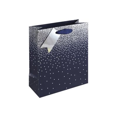 Clairefontaine - Sac cadeau - pluies d'étoiles bleu - 21,5 cm x 10,2 cm x 25,3 cm
