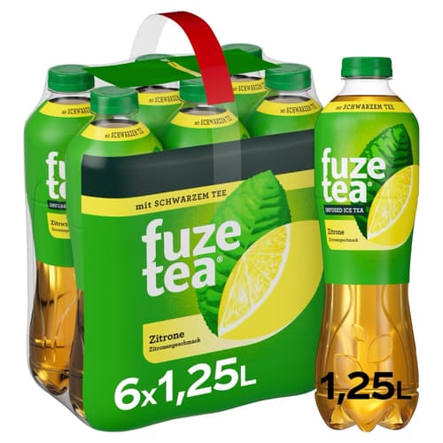 Fuze Tea Schwarzer Tee Zitrone 6 x1,25l (EINWEG)