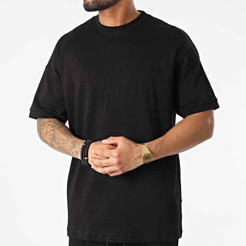 Ensemble Tee Shirt Et Short Jogging LL607 Noir