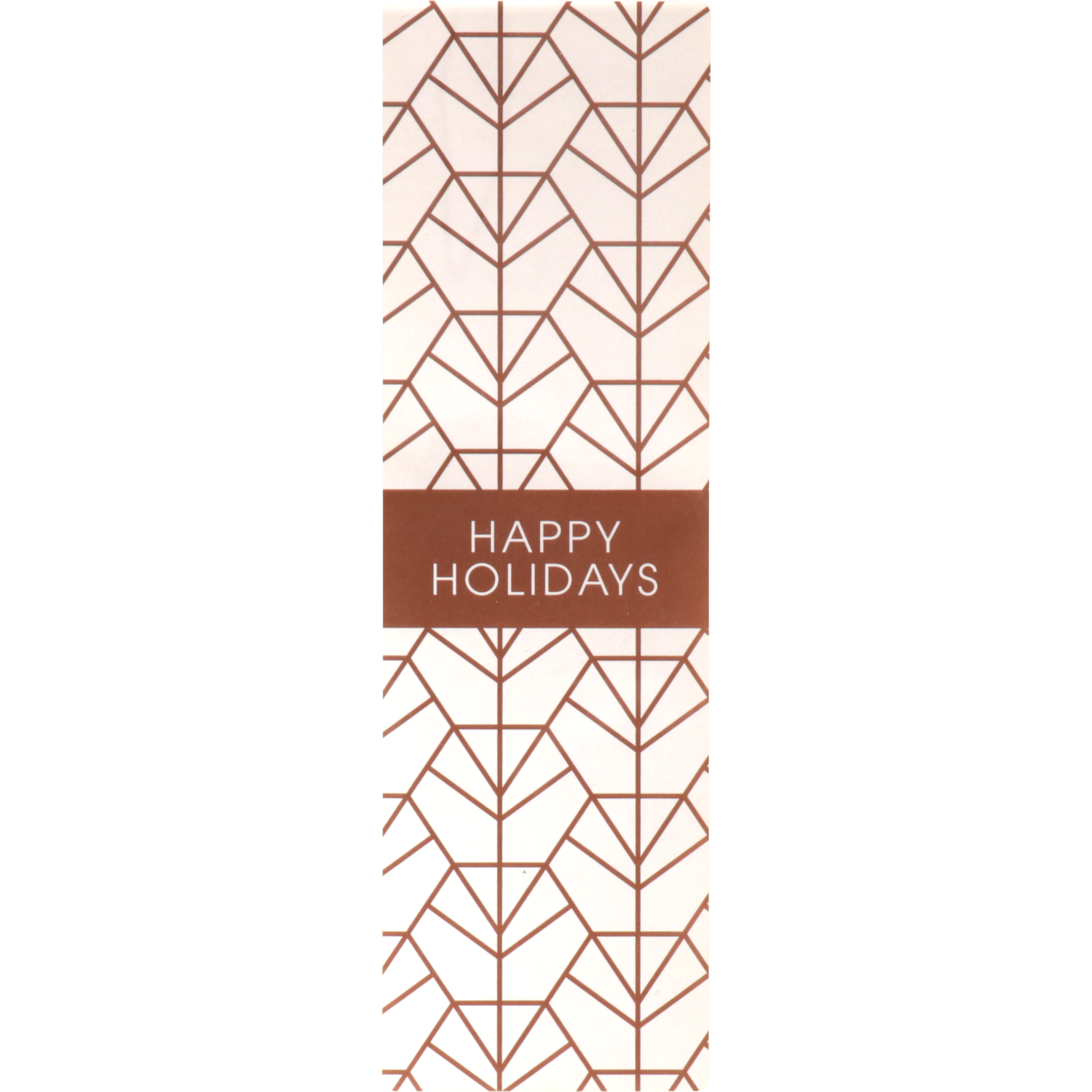 Sluitsticker, Copper diamond, 200x60mm, papier + PE, wit/koper