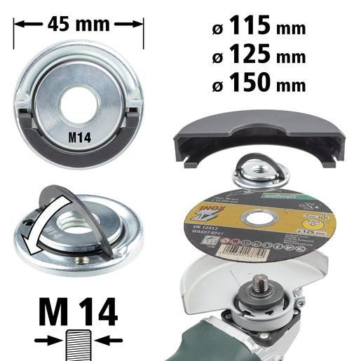 Wolfcraft Snelspanmoer M14 voor haakse slijper - 2463000