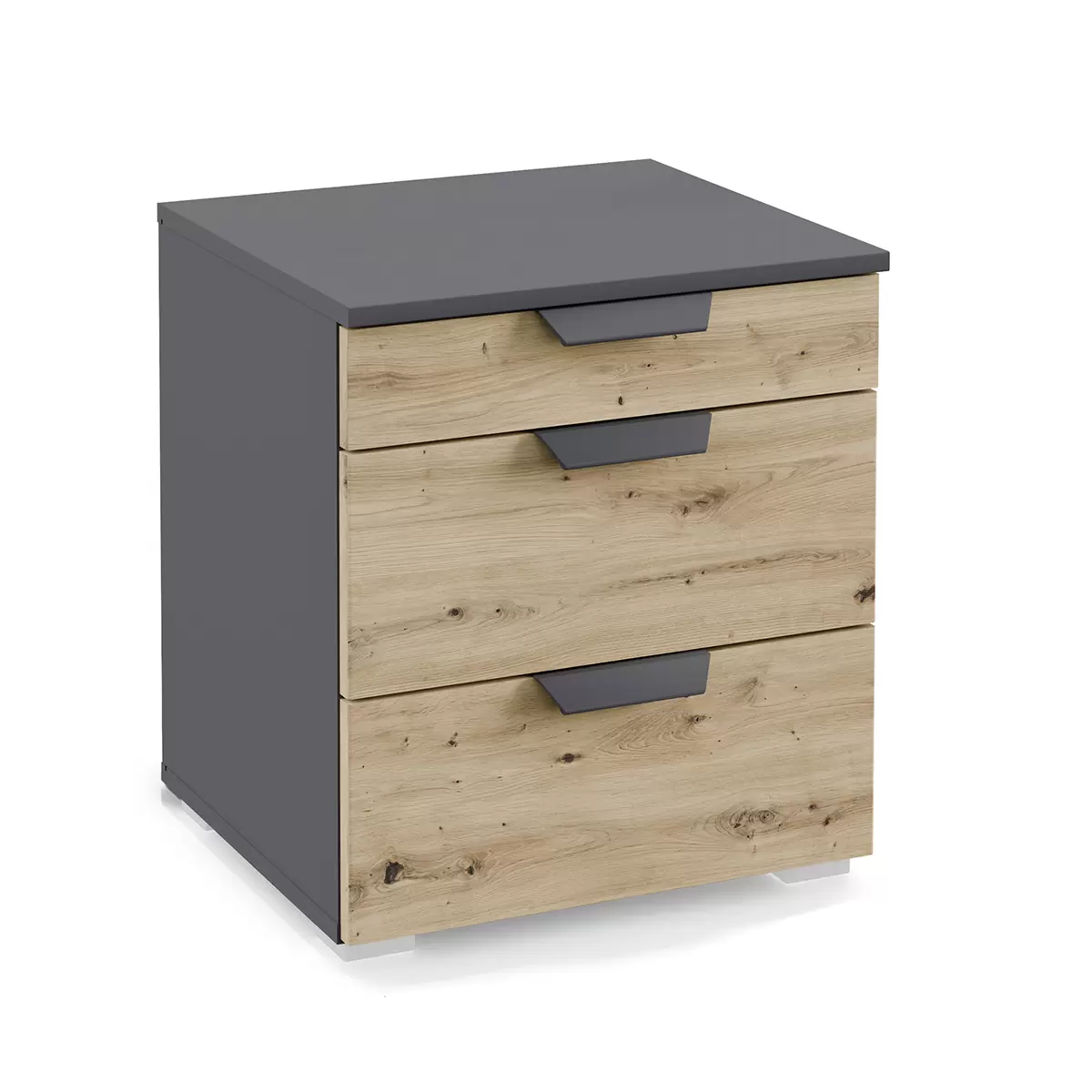 Nachttisch Karpo Artisan Eiche,grauschwarz