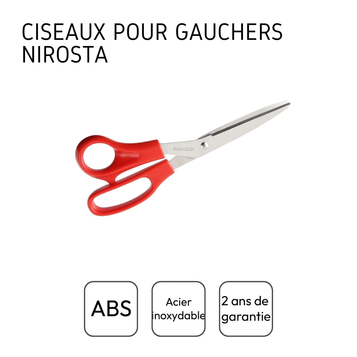 Ciseaux pour gaucher FIT Nirosta