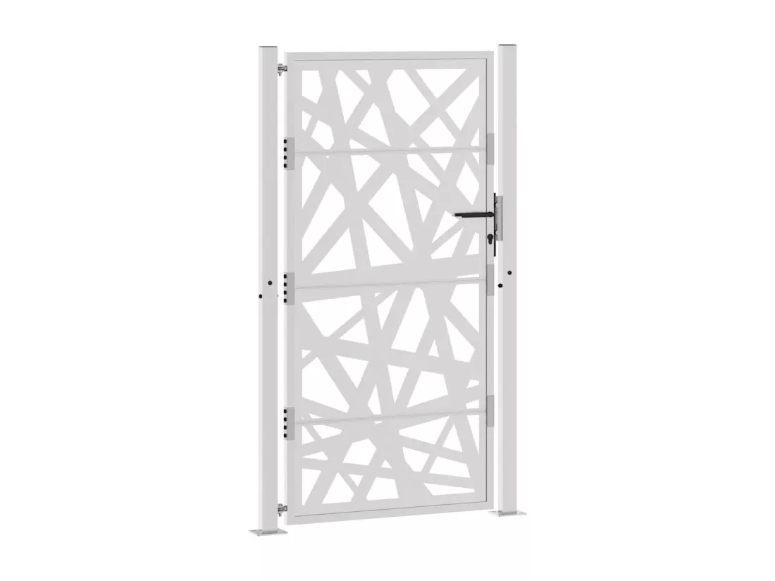 Porte de jardin acier résistant aux intempéries design lumière