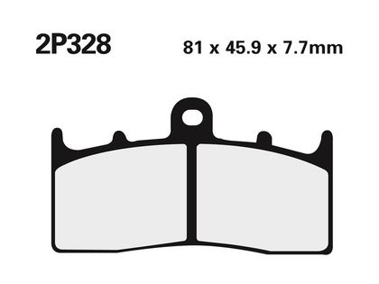 Plaquettes de freins Nissin route /Off-Road métal fritté - 2P-328ST