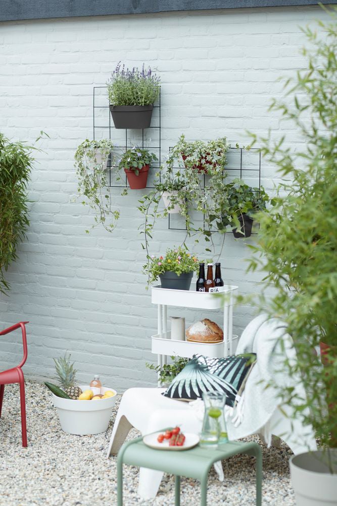 Elho muur bloempot Loft Urban antraciet 28 x 15 x 13,2 cm
