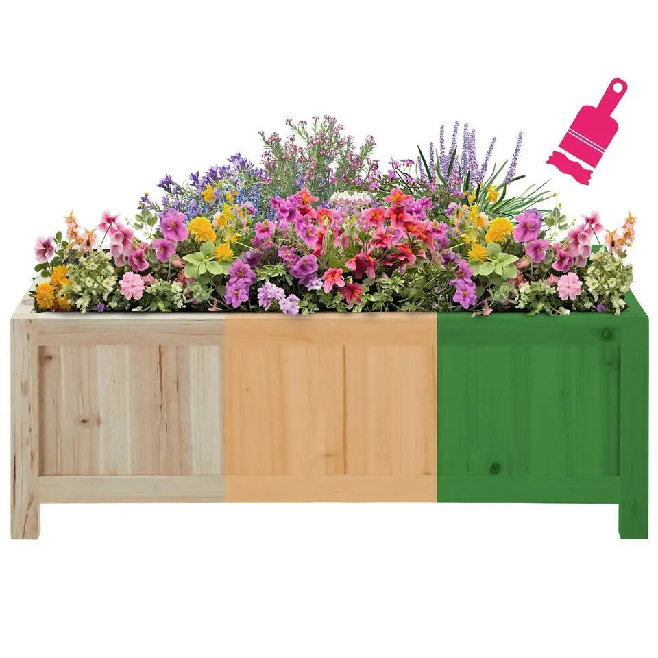 tectake - Verhoogde bak Blomster, opvouwbaar, 30l, incl. folie, 70x30x25cm