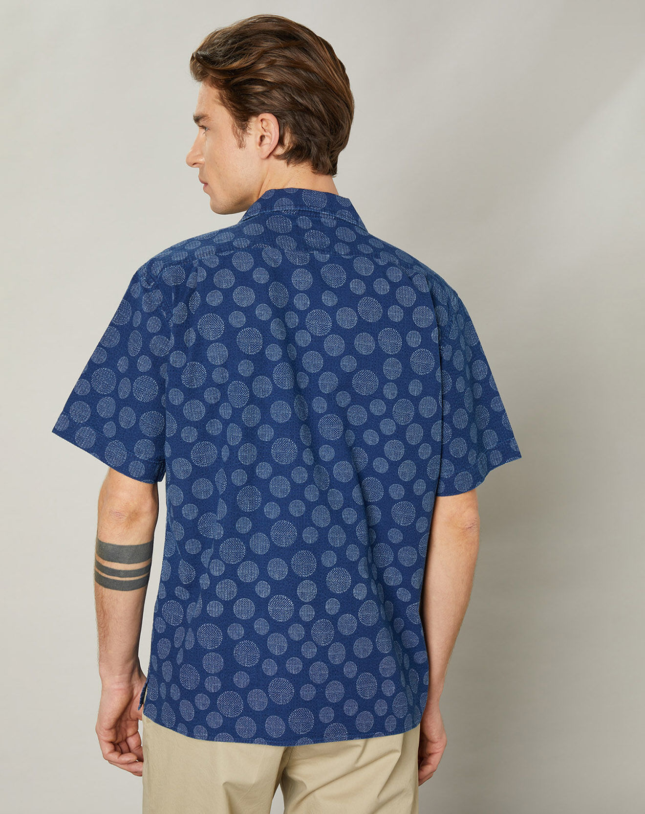 Hartford Chemise regular Palm indigo