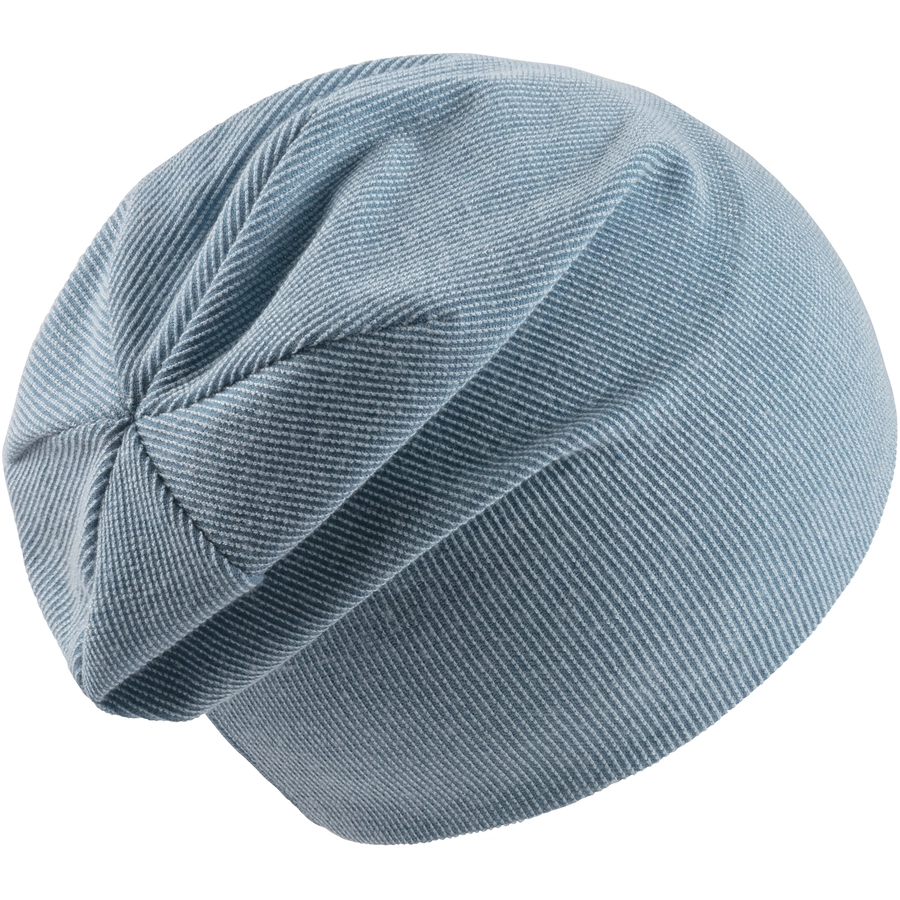 Sterntaler Slouch-Beanie Rippen graublau