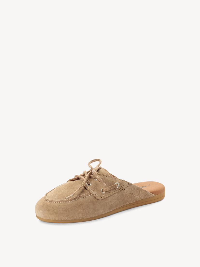 Leren Slipper - beige