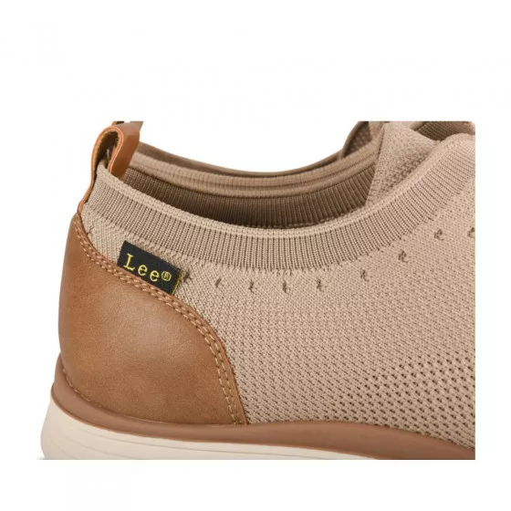 Baskets BEIGE Homme Lacets - LEE
