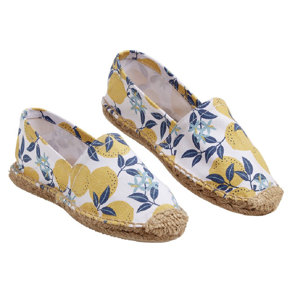 Espadrilles Femme imprimé bleu et jaune T36/40