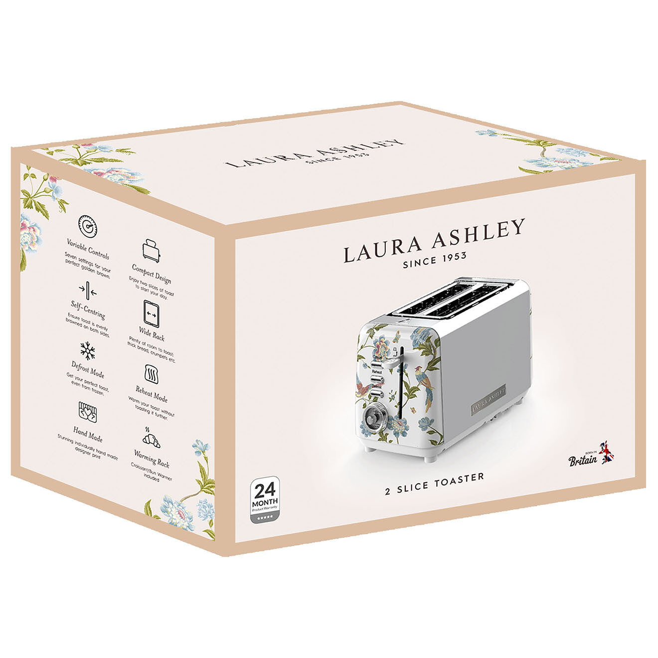 Laura Ashley Toaster Elveden 2 tranches blanc