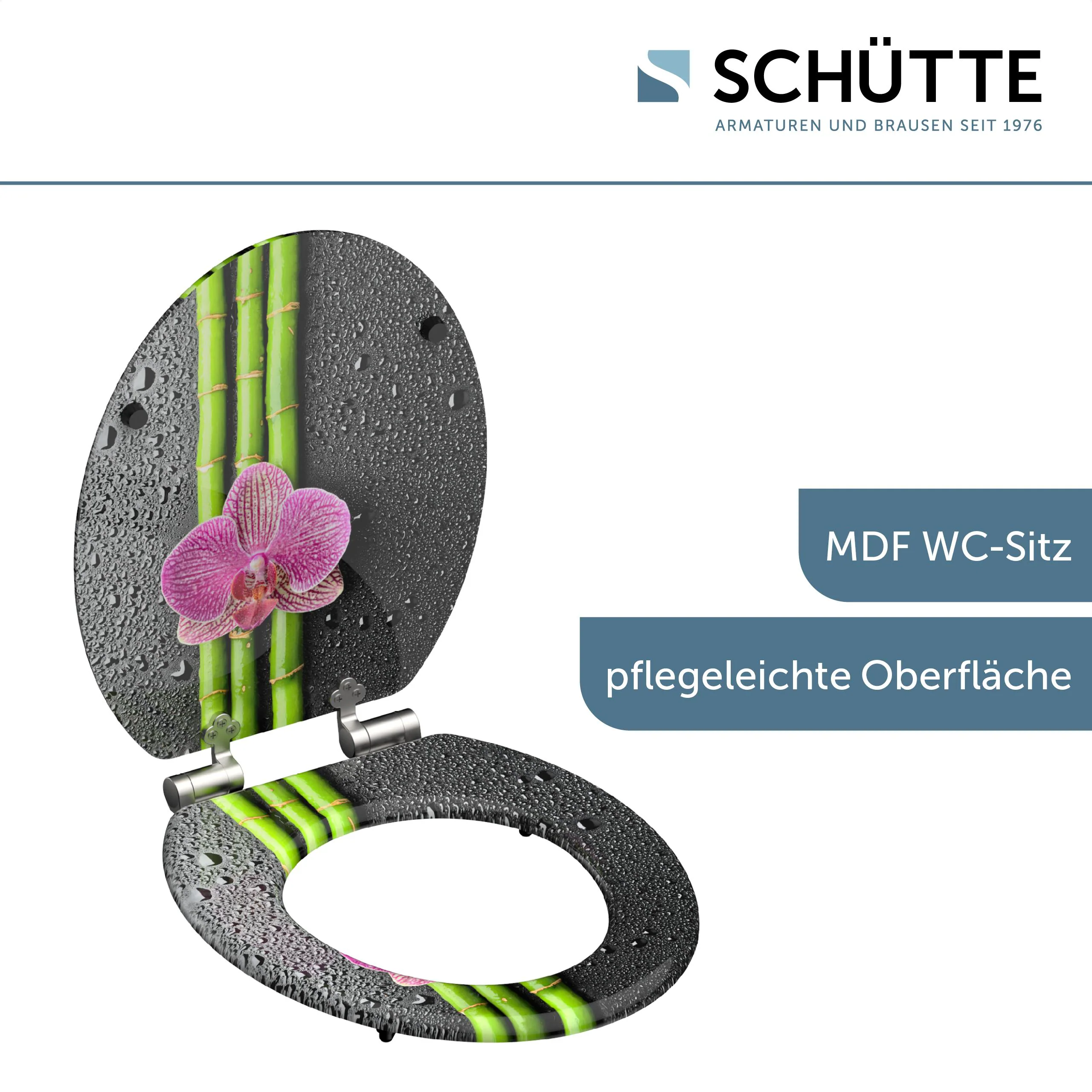 SCHÜTTE WC-Sitz ASIA High Gloss mit MDF Holzkern und Absenkautomatik