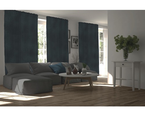 Gordijn met gordijnband Galdin turquoise 140x245 cm