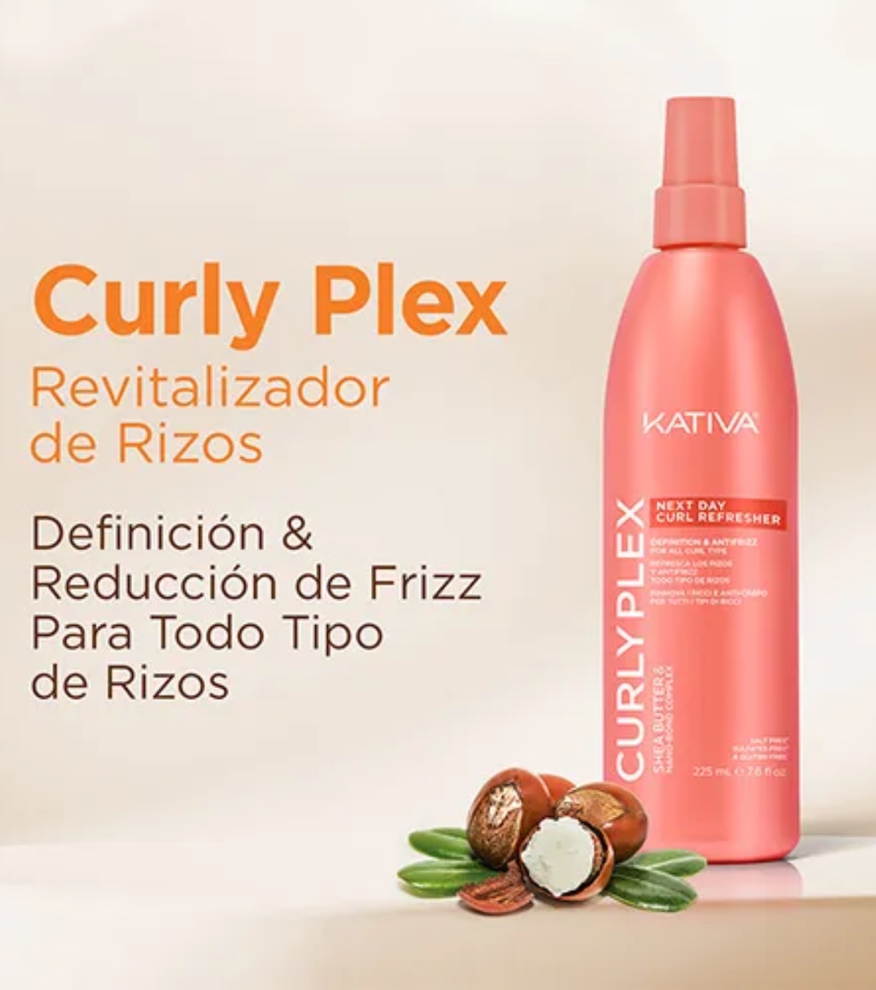 Kativa - *Curly Plex* - Spray reativador de cachos e antifrizz - Cabelos cacheados