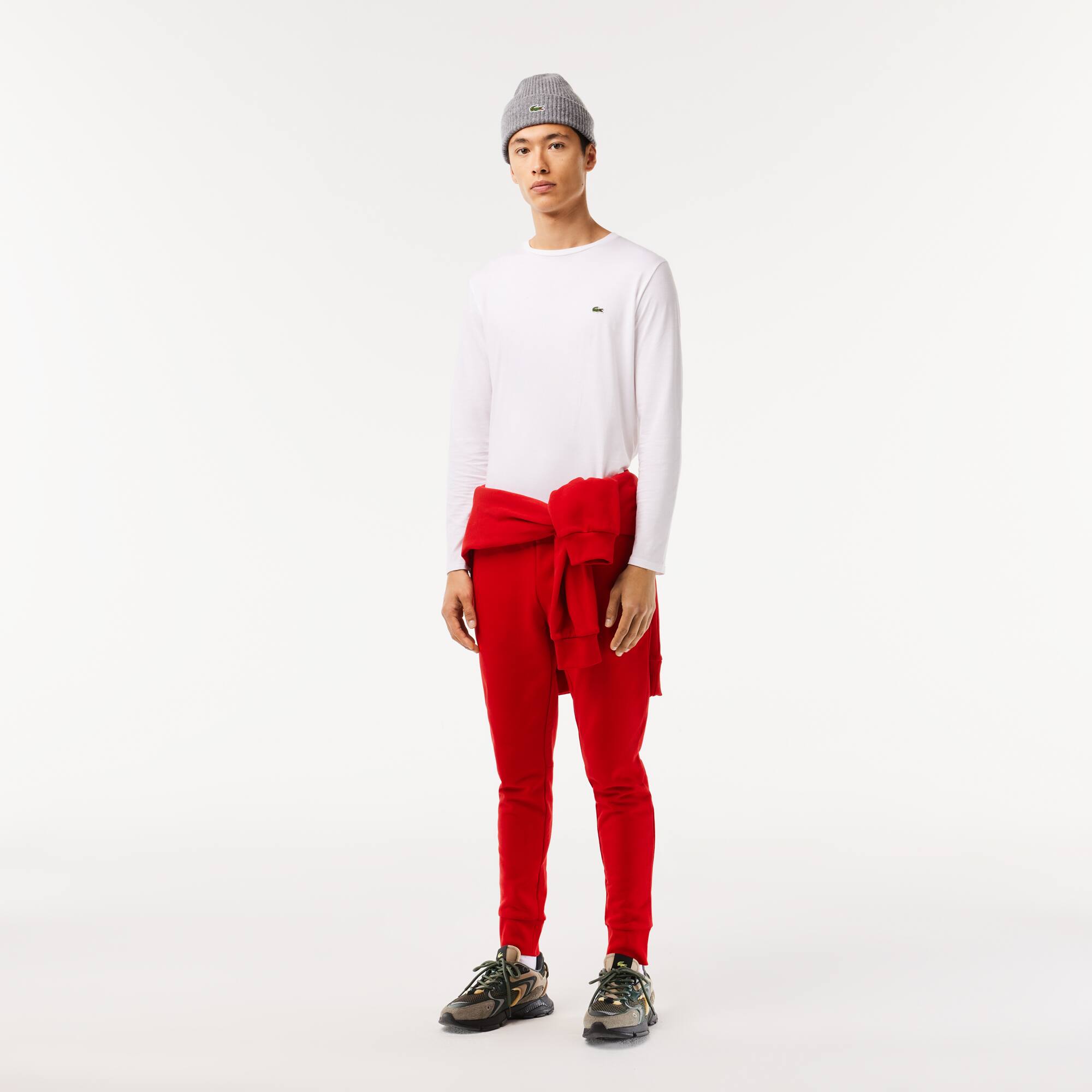 Herren LACOSTE Jogger Trainingshose aus Bio-Baumwollfleece Trainingshosen - Rot - Lacoste - Herren