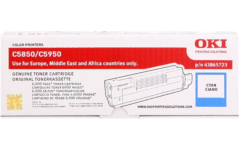 Toner 43865723 Cyan<br>für C5850/5950