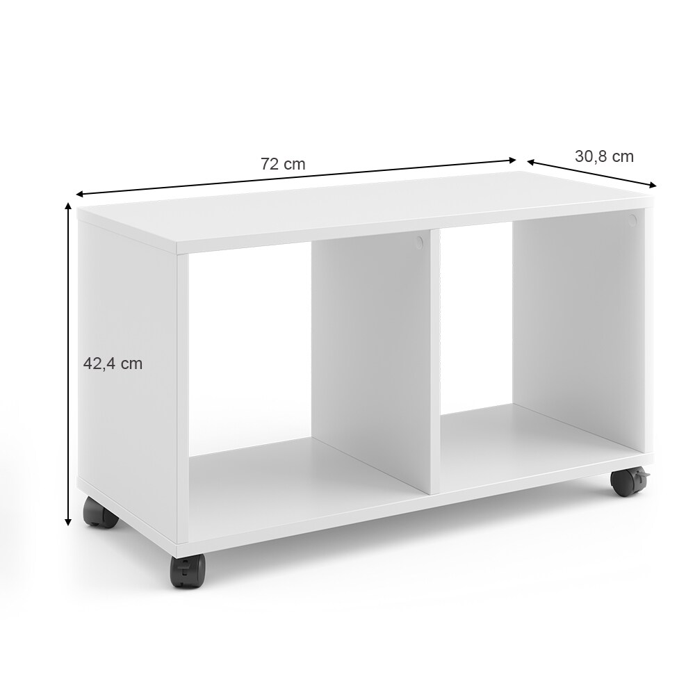Vicco Rollcontainer Büchercontainer Spielzeugablage Weiß Faltbox Aufbewahrung