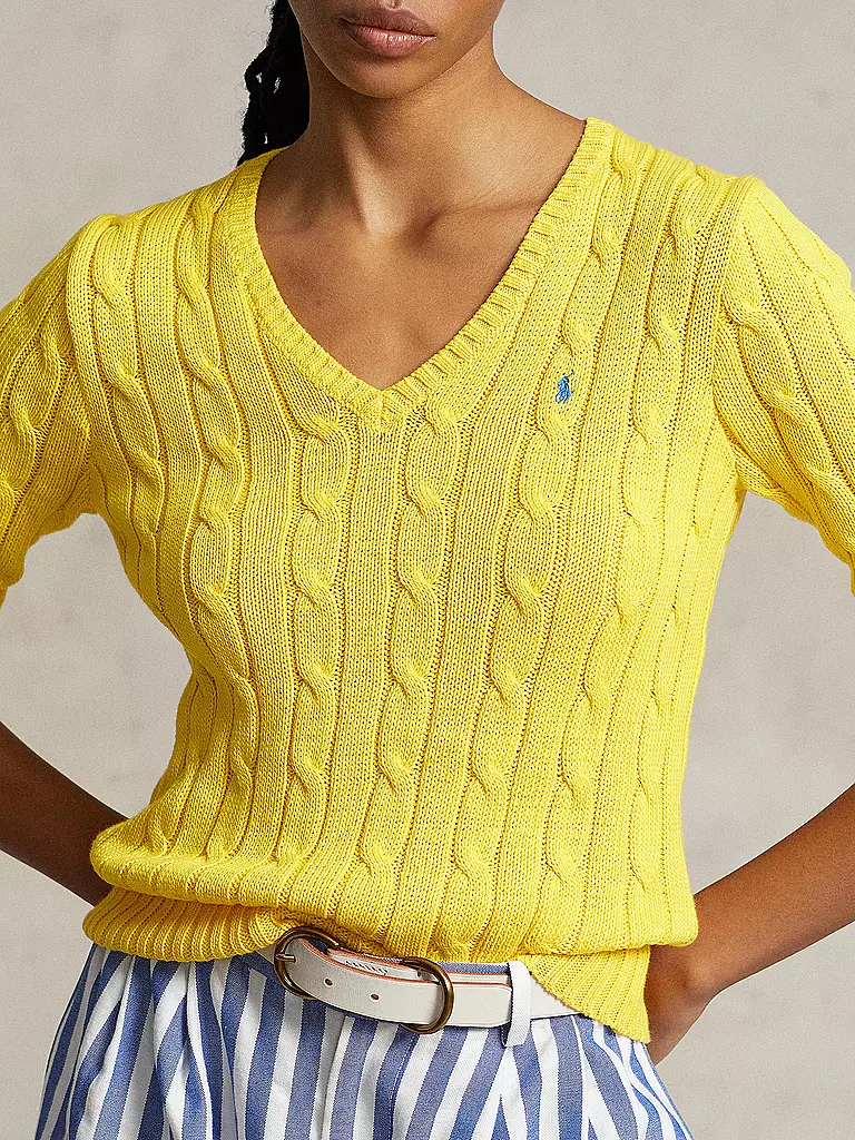 POLO RALPH LAUREN Pullover Slim Fit KIMBERLY gelb