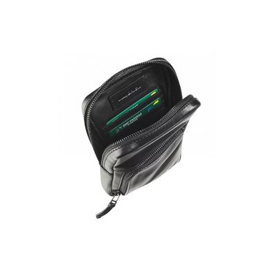 Maverick All Black - Sac à bandoulière - cuir de vachette pleine fleur tanné végétal - noir