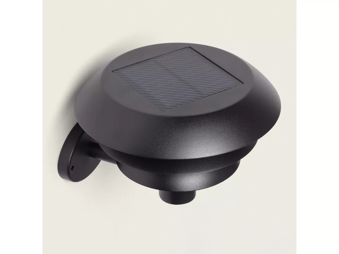 Applique Murale Extérieure Solaire LED 1.5W Aluminium Biel Noir