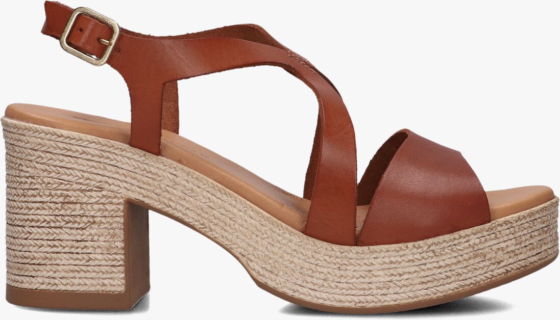 cognac stefano lauran sandalen met hak 2505
