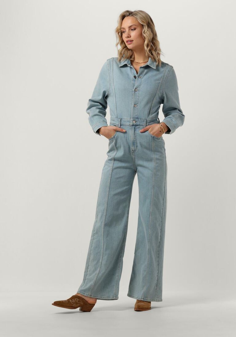 ANOTHER LABEL blauwe another label jumpsuit lauren denim jumpsuit l/s