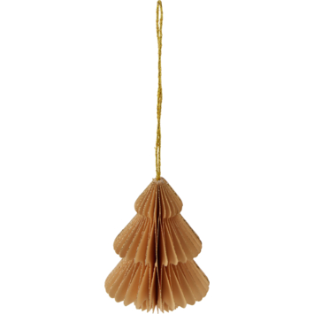 Kerstdecoratie hanger kerstboom papier divers 8 cm per stuk