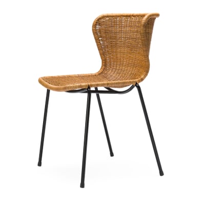 Stuhl C603, Schwarz / Natur