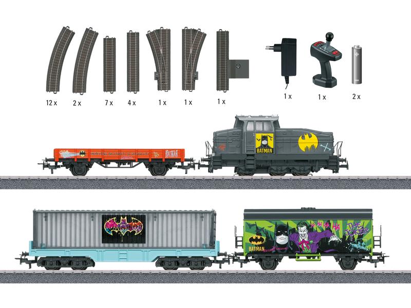 Märklin Startpackung Start up Batman Zug in einer einmaligen und spannenden Batman-Gestaltung
