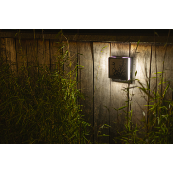 Lutec buitenlamp Moze met dag/nacht en bewegingssensor zwart