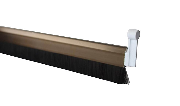 Bas de porte sol alu pivotant Diall effet bronze L.100 cm