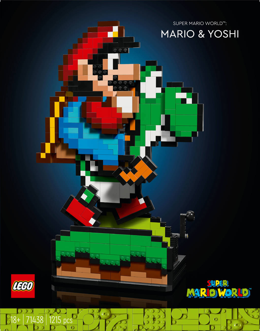 Mario on his difficult way to build but fun way!Super Mario™ Super Mario World™: Mario en Yoshi 71438