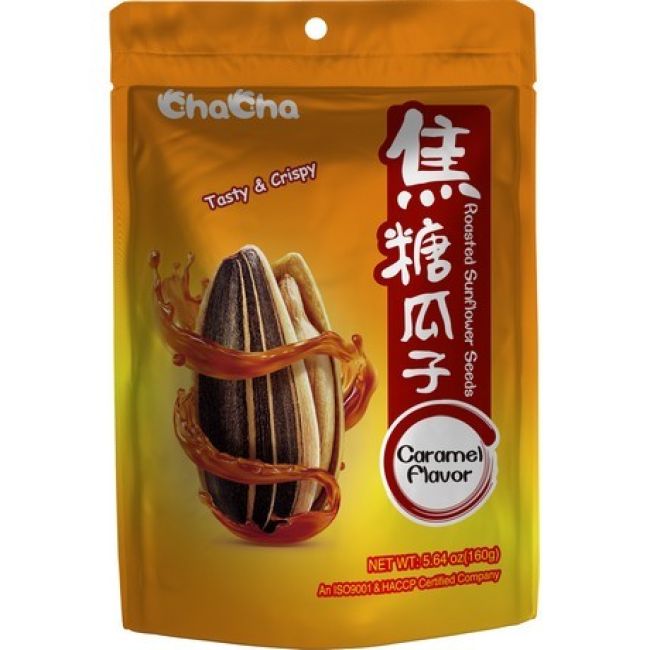 Chacha Geroosterde Zonnebloempitten Karamel Smaak 160g